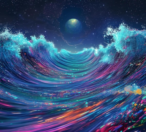 数字海洋,超高科技动态壁纸,未来科技的海洋探索 数字海洋,超高科技动态壁纸,未来科技的海洋探索